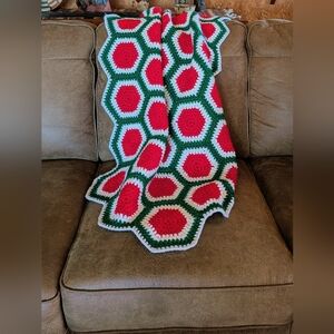 Hexi Crochet Lap Blanket, Throw, Rug or as desired.